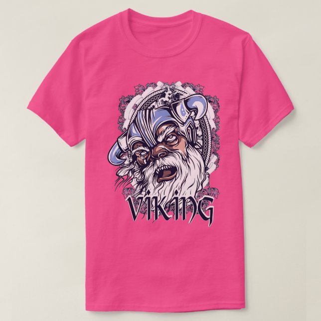 Camiseta Vikings Head Ilustracion Design Drawing Artwork 2 (Diseño del anverso)