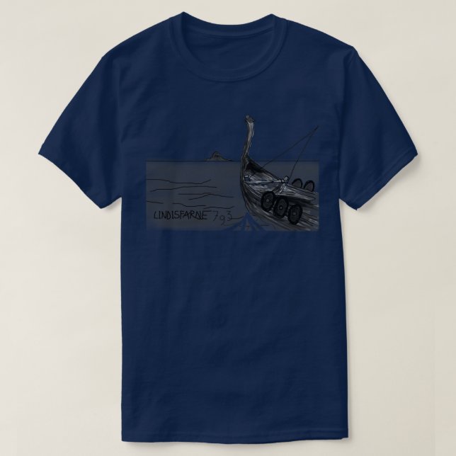Camiseta Vikings llegando a Lindisfarne por 9BH (Diseño del anverso)