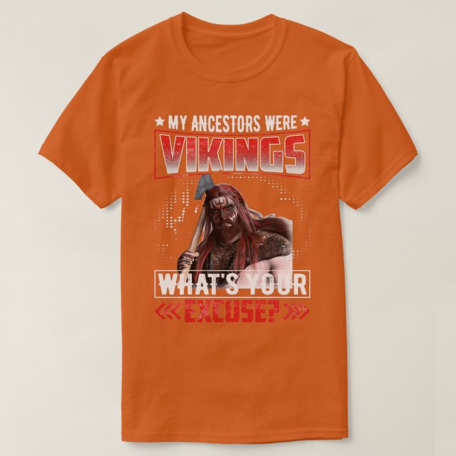Camiseta Vikings mis antepasados eran vikingos 2 (Diseño del anverso)