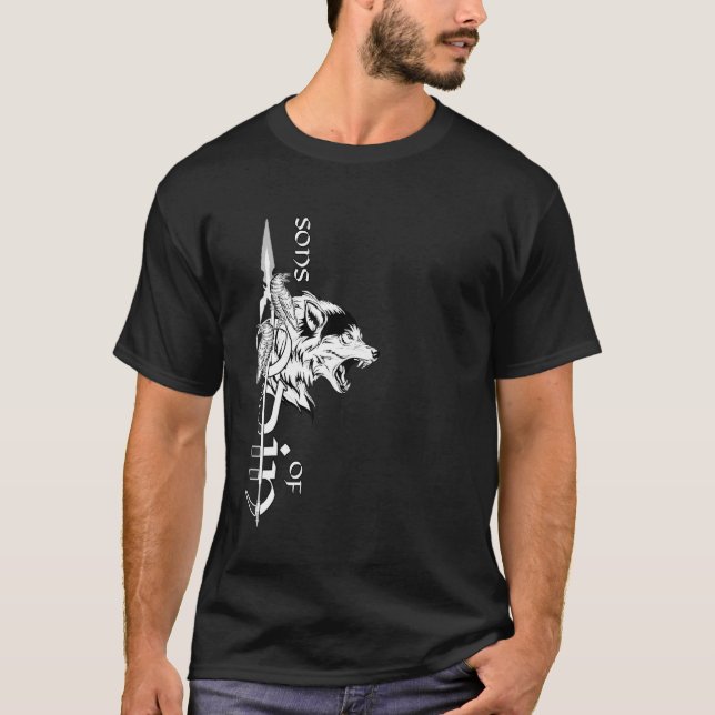 Camiseta Vikings Ravens Wolf Odins Vikings Style Norse Myth (Anverso)