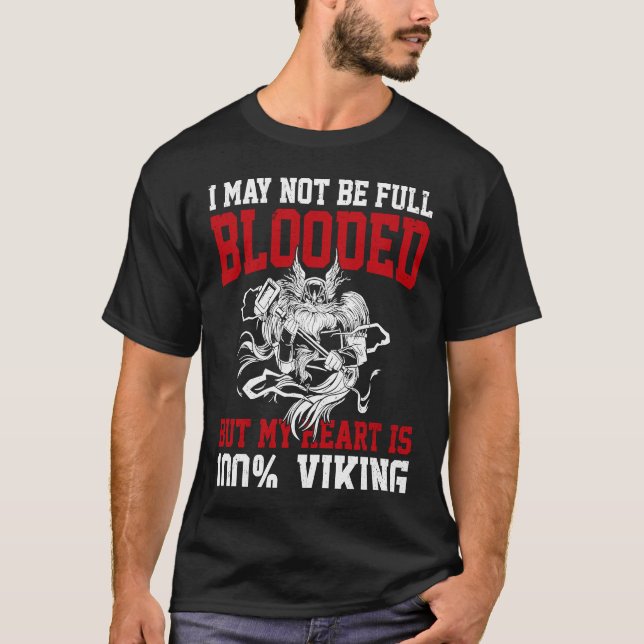 Camiseta Vikings reales vienen a Valhalla y no tienen miedo (Anverso)