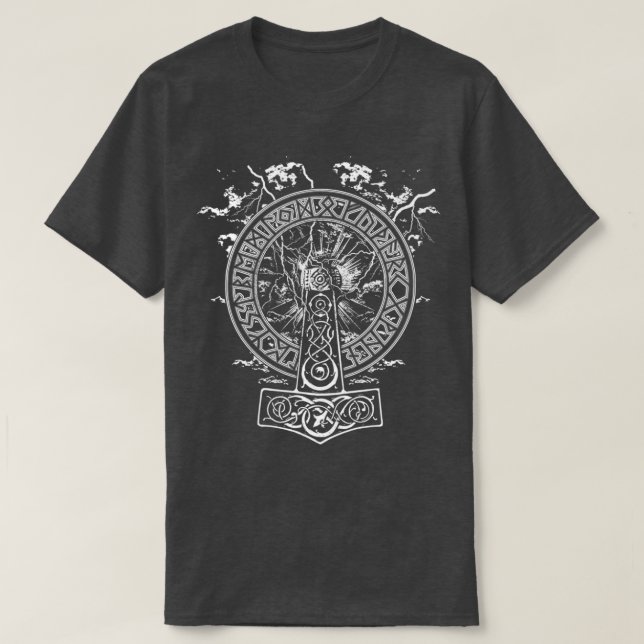 Camiseta VIKINGS RISE HAMMER OF hor Norse Mythology Nice Gi (Diseño del anverso)