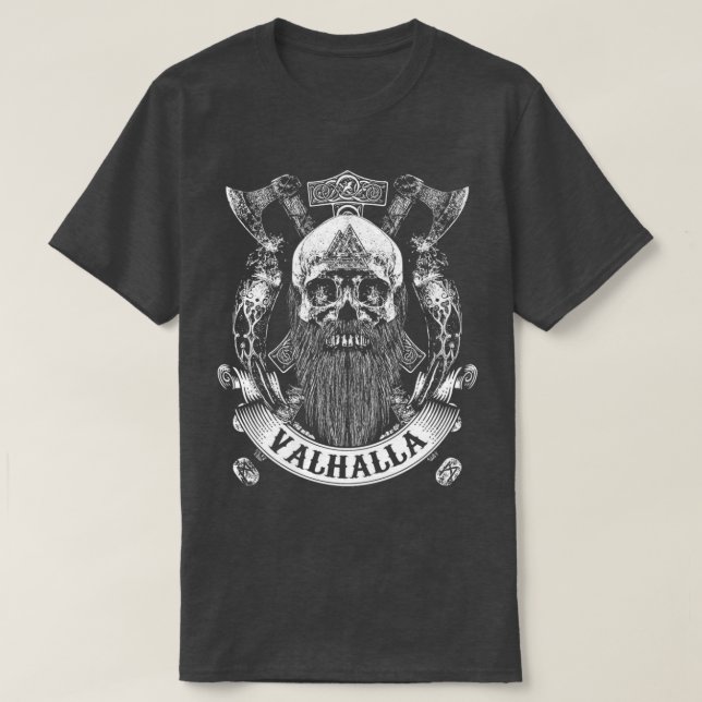 Camiseta VIKINGS RISE kull Beard corre Valhalla Niza Gift (Diseño del anverso)