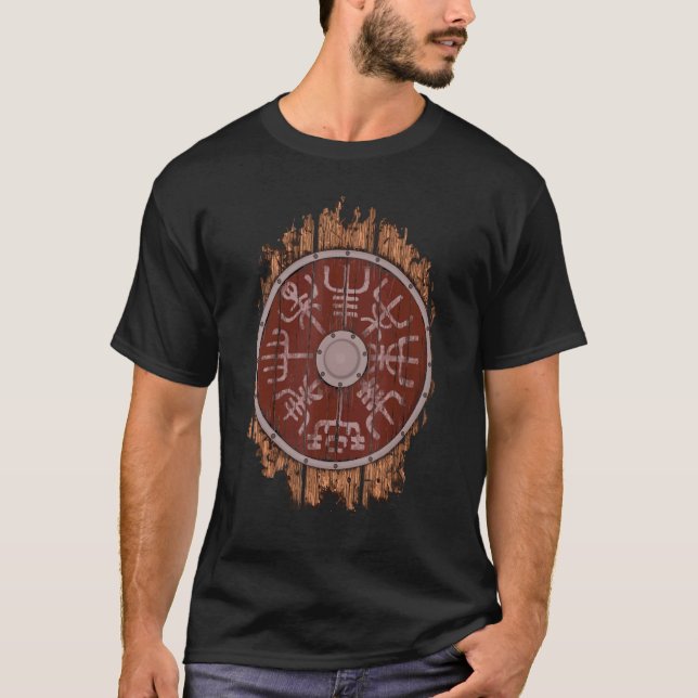 Camiseta VIKINGS RISE Viking Vegvsir Norse Mythology Battle (Anverso)