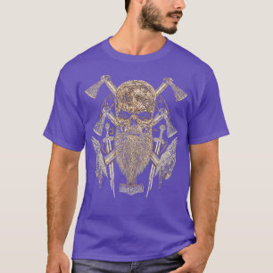 Camiseta Vikings Rise Vikings Skull Beard Runes