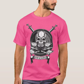 Camiseta Vikings Skull Shieldmaiden con victoria de hachas