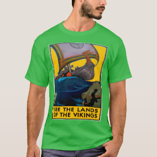 Camiseta VIKINGS Vintage 1937 Publicidad de viajes y turism