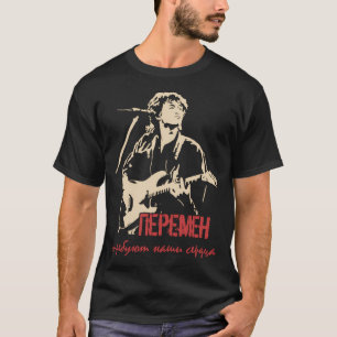 Camiseta Viktor Tsoi Rock Músico Rusia Cine Ussr