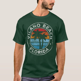Camiseta Vilano Beach Florida FL Vintage Retro 70s funny