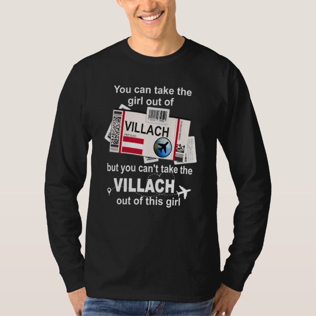 Camiseta Villach Boarding Pass Villach Girl Villach (Anverso)
