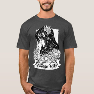 Camiseta Village Witch Pagan Wicca Girl Nature Magic Sunflo