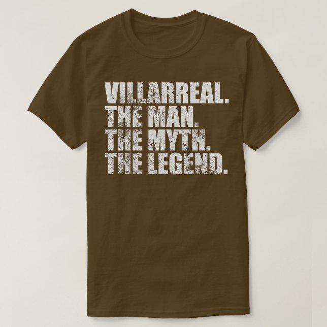 Camiseta Villarreal Villarreal Nombre de la familia Villarr (Diseño del anverso)