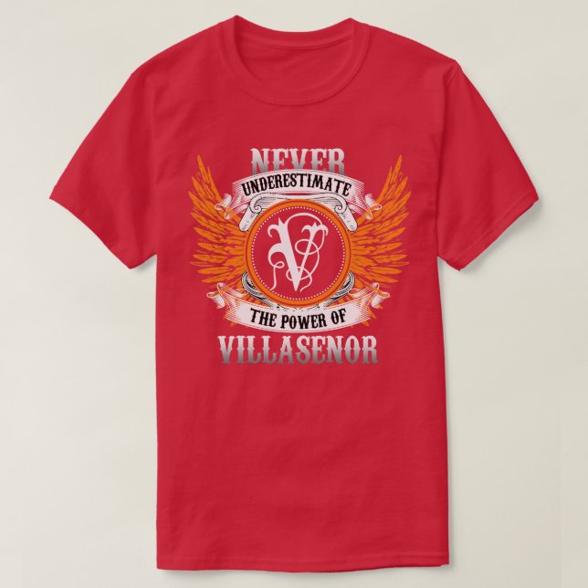 Camiseta Villasenor Name Shirt Nunca Subestima El Poder (Diseño del anverso)