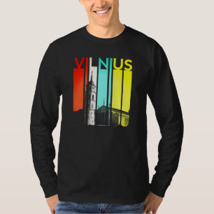 Camiseta Vilnius Lituania Lietuva Bandera Mar Báltico Retro