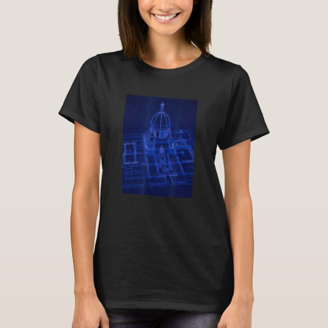 Camiseta Vimana Blueprints El antiguo templo de la India (Anverso)