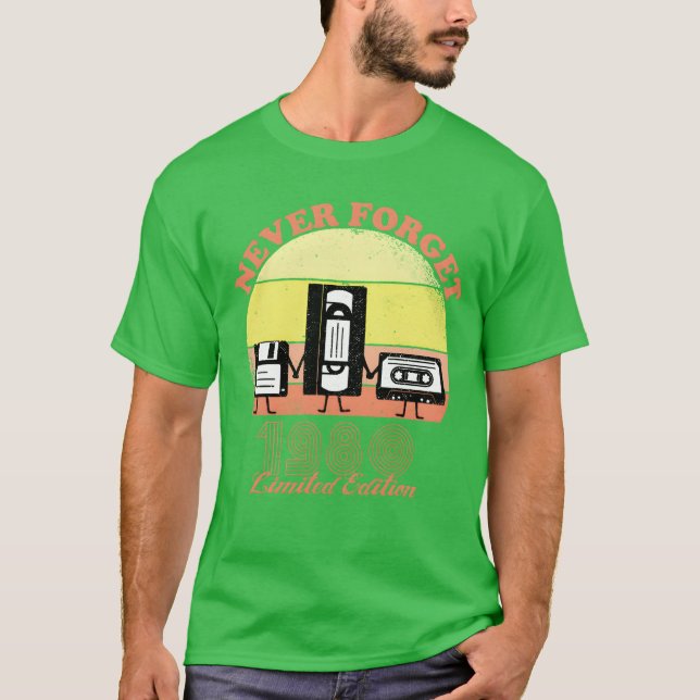 Camiseta Vin de edición limitada de cumpleaños de 1980 Nunc (Anverso)