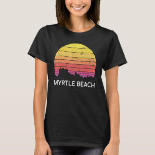 Camiseta Vin de Skyline Beach de Myrtle City Retro South Ca
