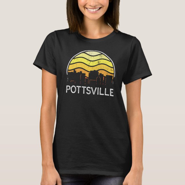Camiseta Vin Skyline de visitantes de Pottsville Retro Penn (Anverso)