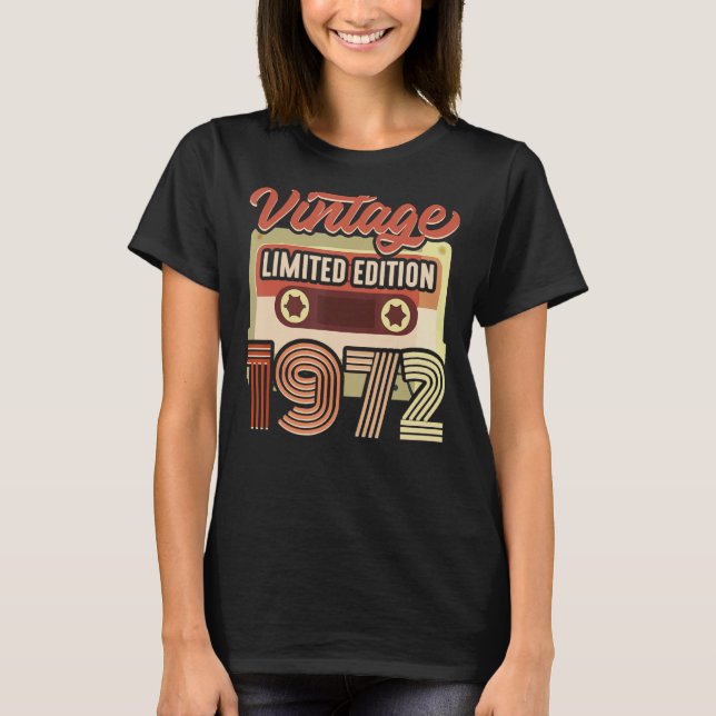 Camiseta Vinage 1972 con cinta cassette (Anverso)