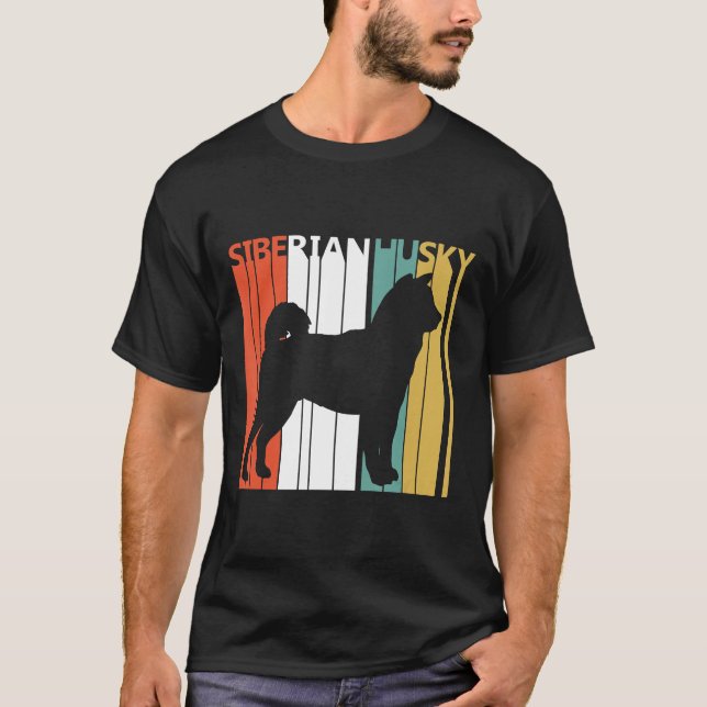 Camiseta Viñage Siberian Husky (Anverso)
