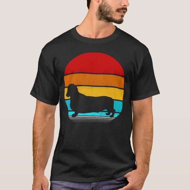 Camiseta vinatía de dachshund (Anverso)