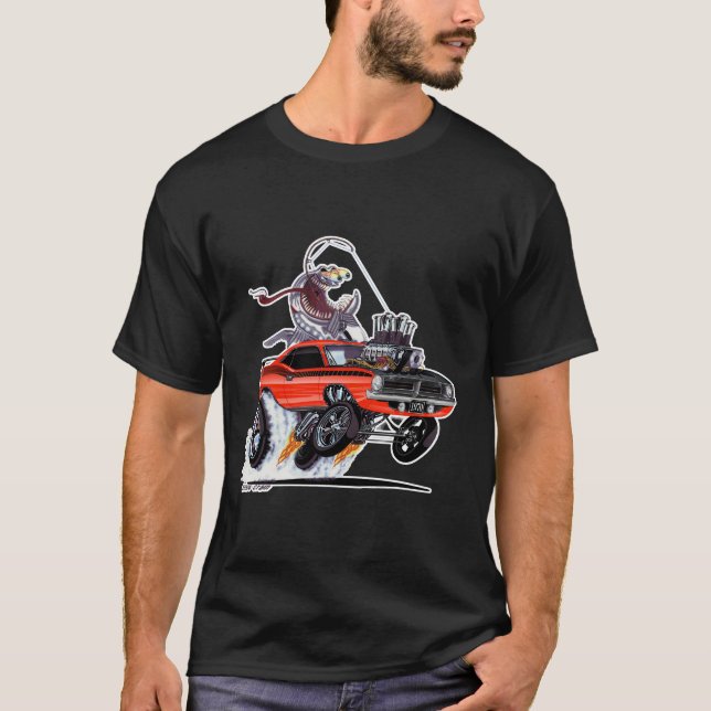 Camiseta Vince Crains High Octane Art, 1970 AAR 'cuda (Anverso)