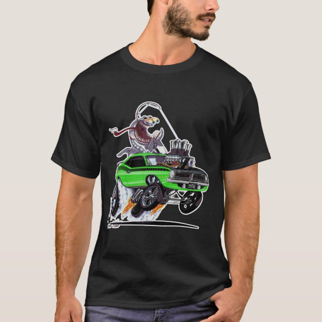 Camiseta Vince Crains High Octane Art, 1970 AAR 'cuda (Anverso)