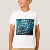 Vincent Van Gogh Almond Blossoms Oscuro Verde azul