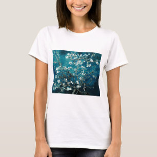 Camiseta Vincent Van Gogh Almond Blossoms Oscuro Verde azul