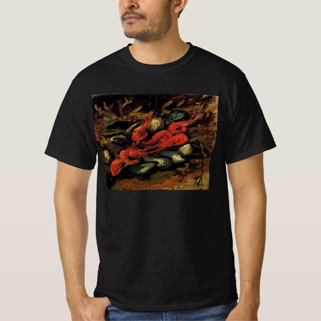 Camiseta Vincent van Gogh - Aún vitales mejillones y camaro (Anverso)