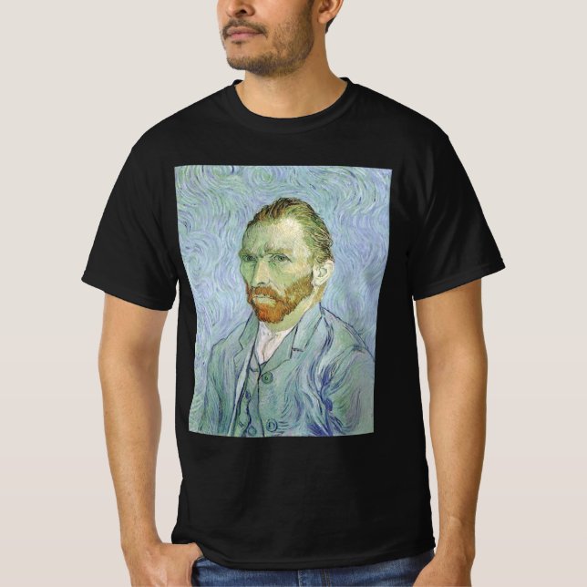Camiseta Vincent van Gogh - Autoretrato Van Gogh en azul (Anverso)