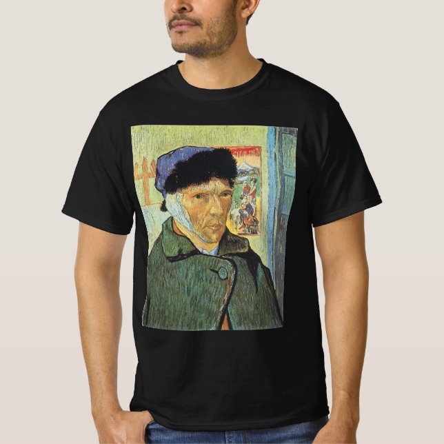 Camiseta Vincent van Gogh - Autorretrato con Oreja Bandida (Anverso)