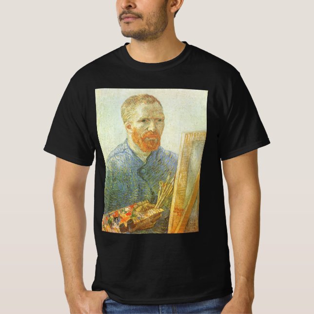 Camiseta Vincent van Gogh - Autorretrato frente al caballet (Anverso)