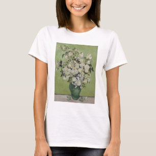 Camiseta Vincent Van Gogh, Base de Rosas, Rosas En El Caso