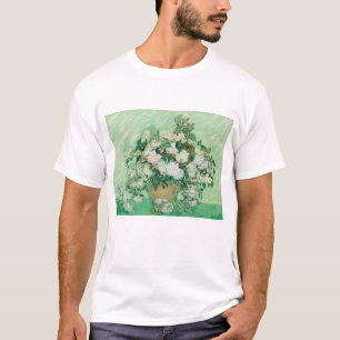 Camiseta Vincent Van Gogh, Base de Rosas, Rosas En El Caso