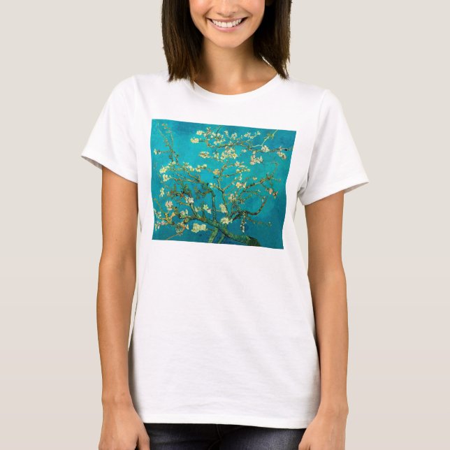 Camiseta Vincent Van Gogh Blossoming Almond Tree Floral Art (Anverso)