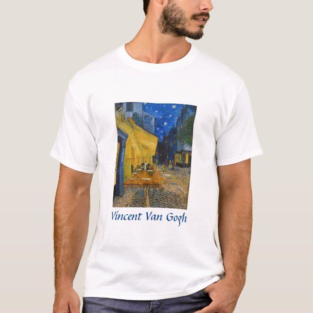 Camiseta Vincent van Gogh - Cafe Terrace de noche (Anverso)