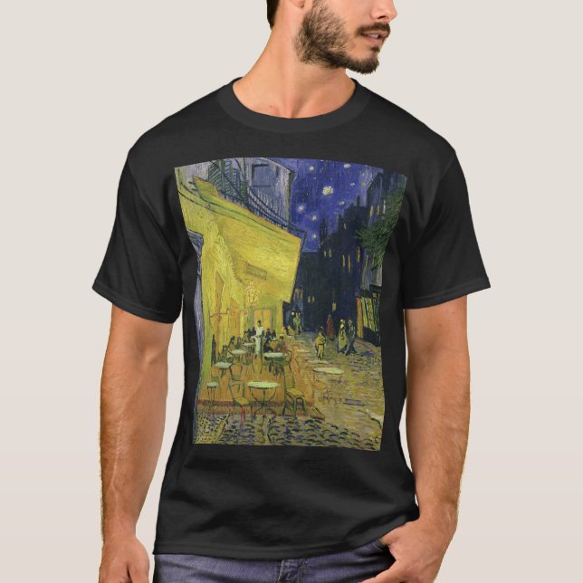 Camiseta Vincent van Gogh - Cafe Terrace de noche (Anverso)