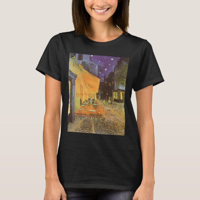Camiseta Vincent van Gogh - Cafe Terrace de noche (Anverso)