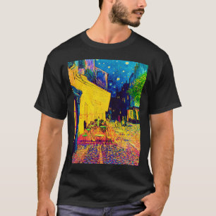 Camiseta Vincent Van Gogh - Cafetería Con Arte Pop De Noche