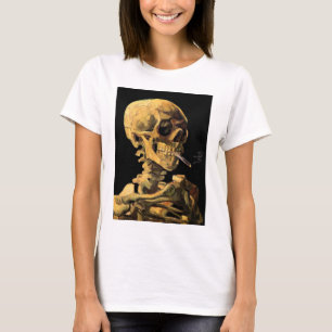 Camiseta Vincent Van Gogh - Calavera con cigarrillo encendi
