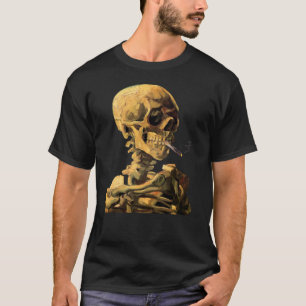 Camiseta Vincent Van Gogh - Calavera con cigarrillo encendi