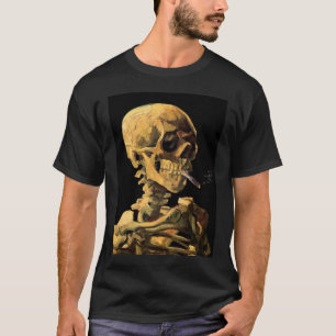 Camiseta Vincent Van Gogh - Calavera con cigarrillo encendi
