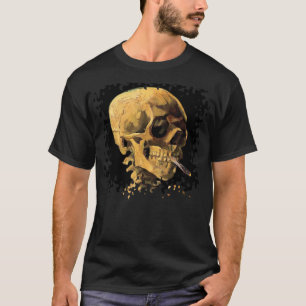 Camiseta Vincent Van Gogh - Calavera Con Cigarrillo Quemado