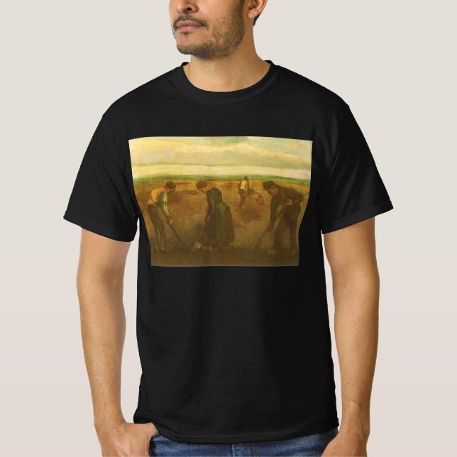 Camiseta Vincent van Gogh - Campesinos plantando papas (Anverso)