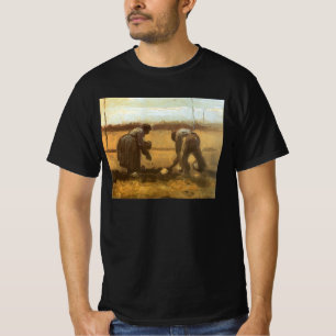 Camiseta Vincent van Gogh - Campesinos plantando papas