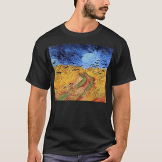 Camiseta Vincent Van Gogh - Campo de trigo con cuervos negr