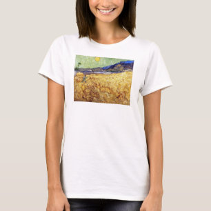 Camiseta Vincent Van Gogh - Campo de trigo con segador y so