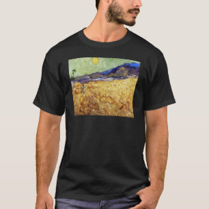 Camiseta Vincent Van Gogh - Campo de trigo con segador y so