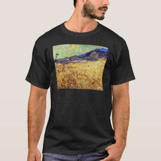 Camiseta Vincent Van Gogh - Campo de trigo con segador y so
